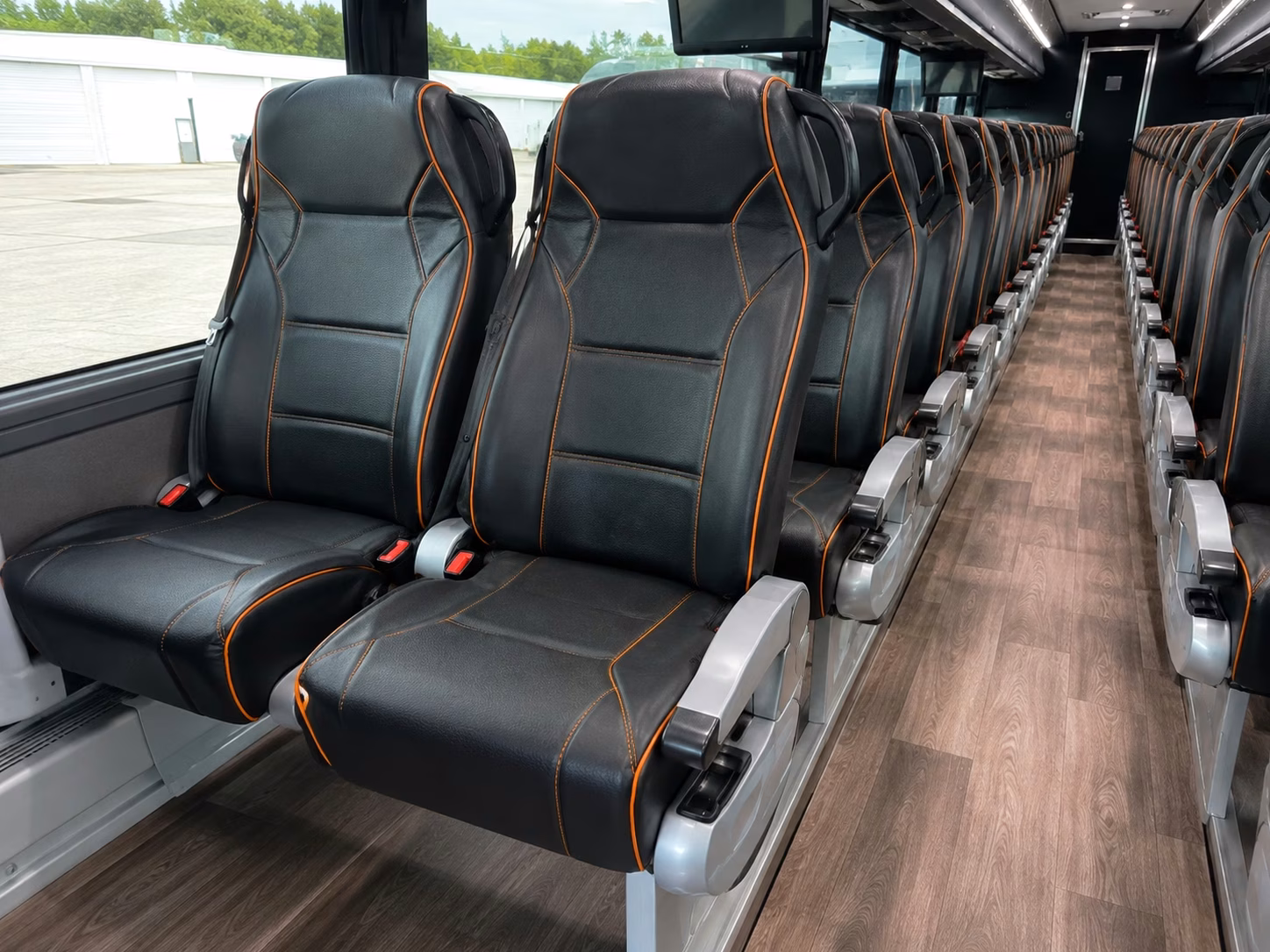 56 passenger charter bus interior