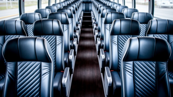 clifton 56 passenger charter bus inside